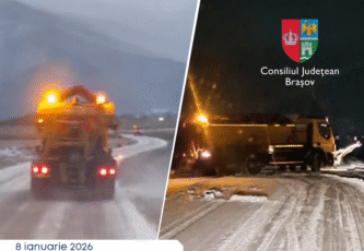 CJ Brașov anunță deszăpezire fără probleme: Utilajele acționează continuu