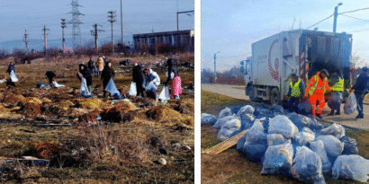 40 de asistați social au strâns deșeuri de pe domeniul public din Combinat