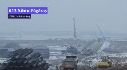 Se lucrează la nodul rutier de la Boița, punct-cheie pentru viitoarea legătură Sibiu-Făgăraș