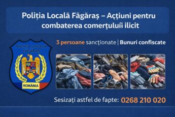 Marfa comercianților ilegali, confiscată de Poliția Locală din Făgăraș
