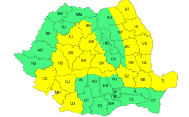 Cod galben de vânt în județul Brașov
