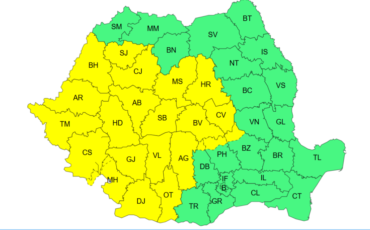 Cod galben de furtuni în Brașov și Sibiu