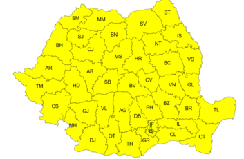 Cod galben de caniculă și furtuni, joi și vineri