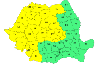 Vijelii, averse torenţiale şi vânt puternic în județul Brașov, anunțate de meteorologi