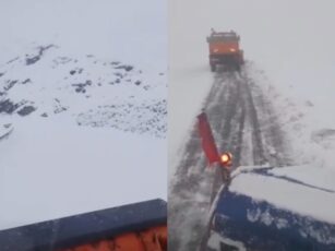 Ninge abundent pe Tranfăgărășan. Azi se decide dacă drumul va fi închis